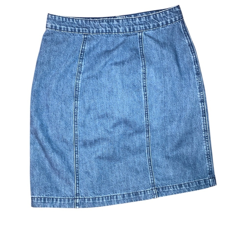 Old Navy Denim A-Line Button-Front Midi Skirt - Picture 2 of 2